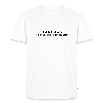 Rostock - T-shirt Premium bio Homme - blanc - Devant - Nico (187cm)