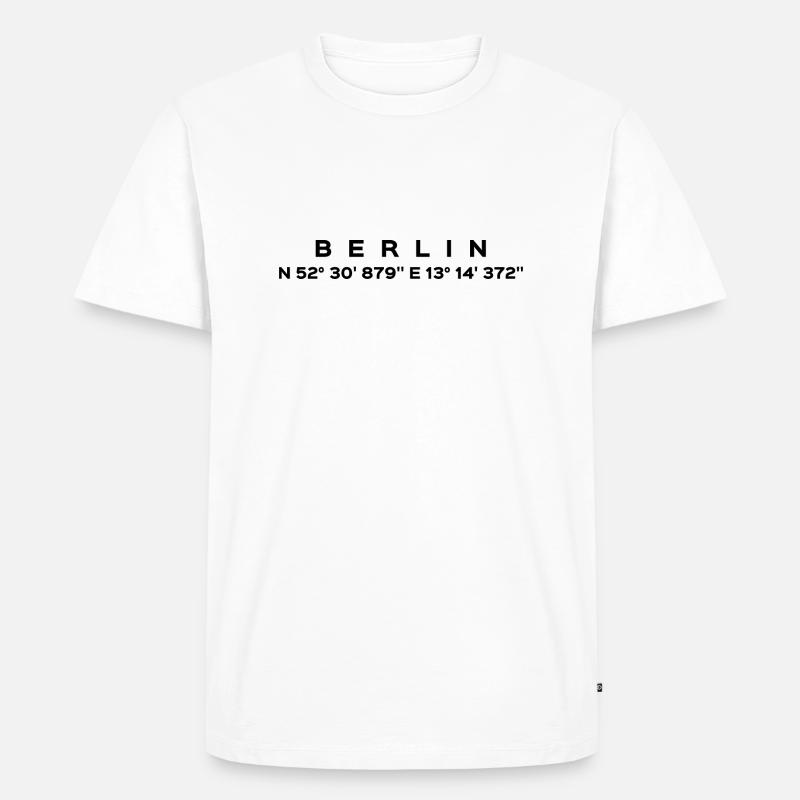 Berlin - Männer Premium Bio T-Shirt - Weiß