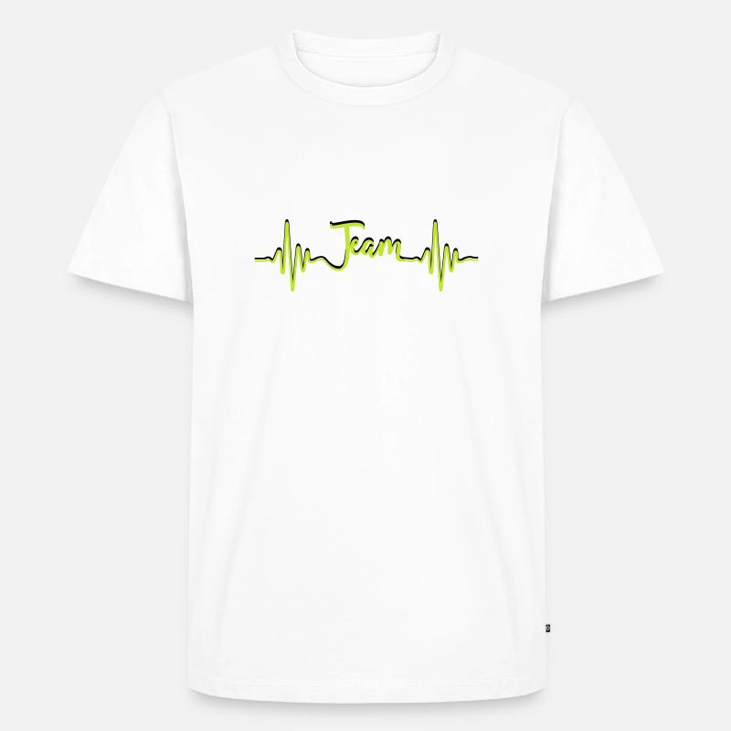 team 2 - Männer Premium Bio T-Shirt - Weiß