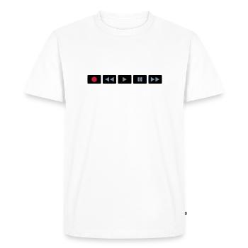 Oldschool Videocontrol - Men's Premium Organic T-Shirt - white - Front - Nico (187cm)