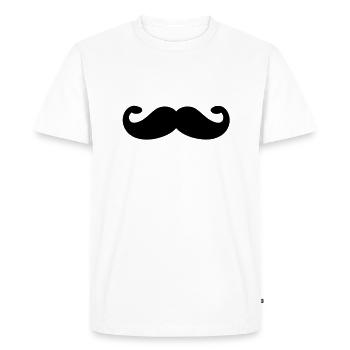 mustache - Men's Premium Organic T-Shirt - white - Front - Nico (187cm)