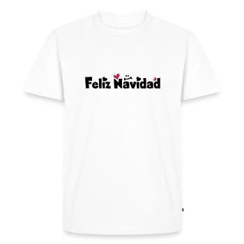 Feliz Navidad Joyeux Noël - T-shirt Premium bio Homme - blanc - Devant - Nico (187cm)