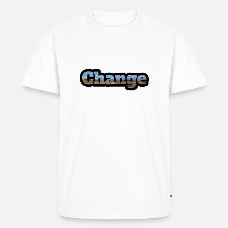 Change - Männer Premium Bio T-Shirt - Weiß