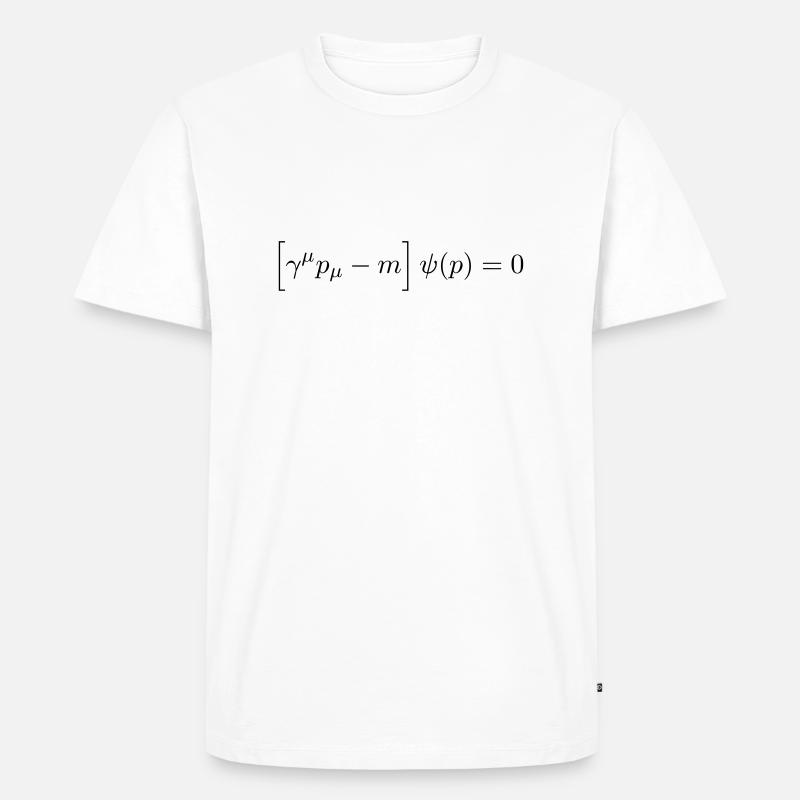 dirac - Männer Premium Bio T-Shirt - Weiß