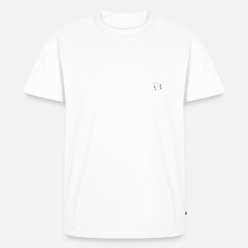 Akkordeon Evolution - Männer Premium Bio T-Shirt - Weiß