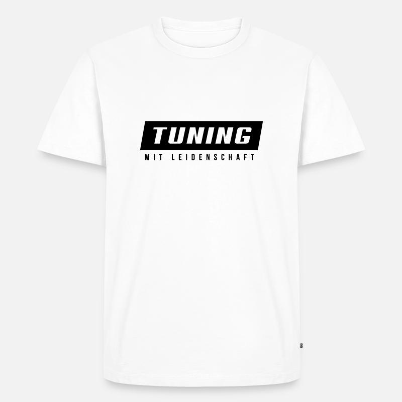 Tuning - mit Leidenschaft - Männer Premium Bio T-Shirt - Weiß
