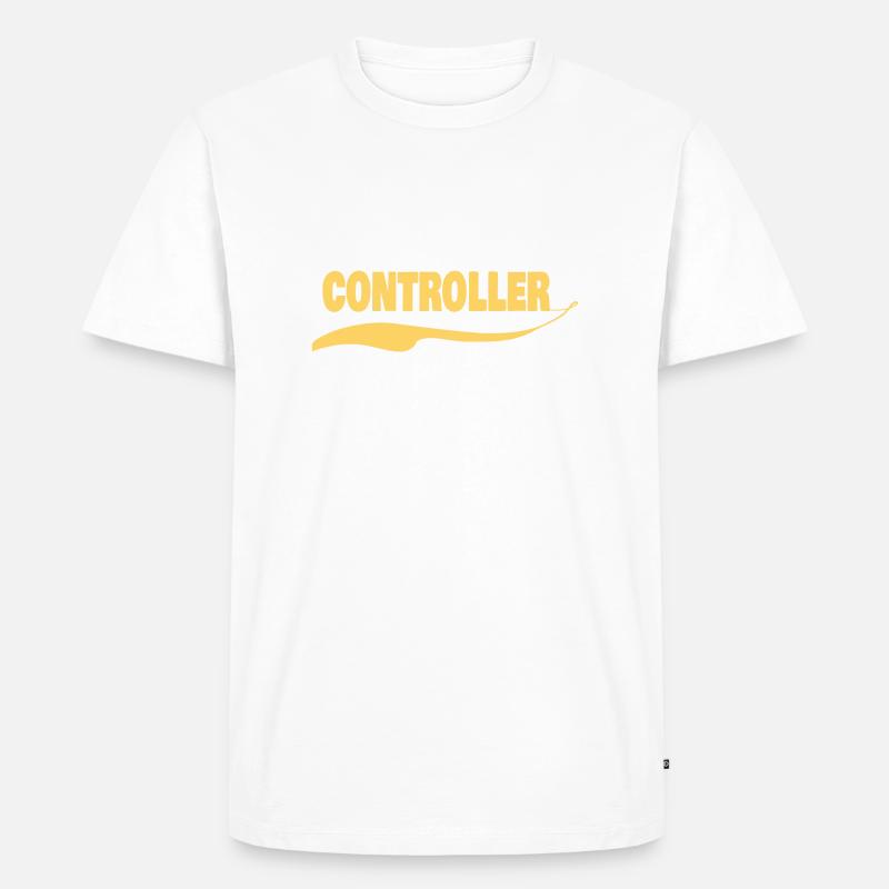 Namensschild Controller - Männer Premium Bio T-Shirt - Weiß