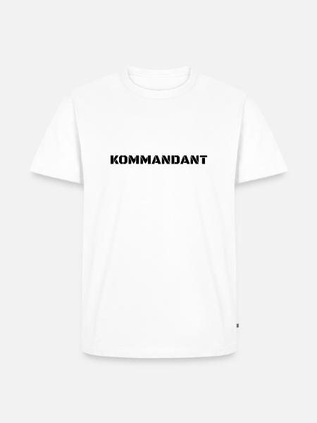 Kommandant - Männer Premium Bio T-Shirt - Weiß