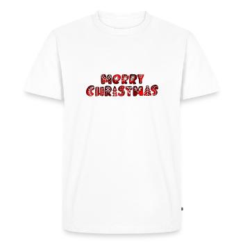 Joyeux Noël Noël Noël vacances hiver père Noël joyeux - T-shirt Premium bio Homme - blanc - Devant - Nico (187cm)