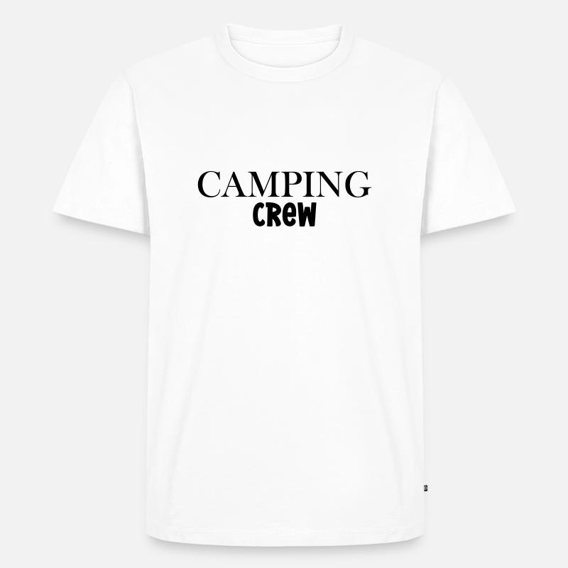 Camping crew - Männer Premium Bio T-Shirt - Weiß