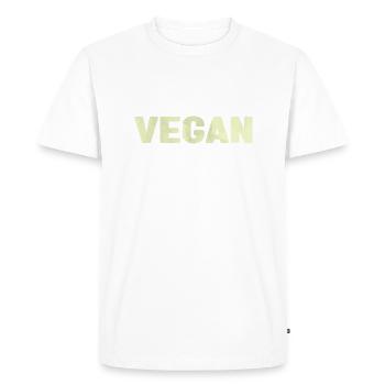 Vegan - splash - Men's Premium Organic T-Shirt - white - Front - Nico (187cm)