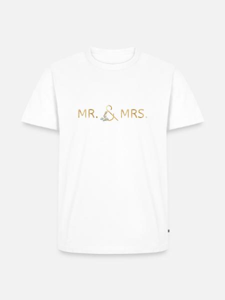 Mr. & Mrs. Eukalyptus personalisierbar - Männer Premium Bio T-Shirt - Weiß