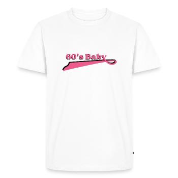 Année 60 baby - T-shirt Premium bio Homme - blanc - Devant - Nico (187cm)