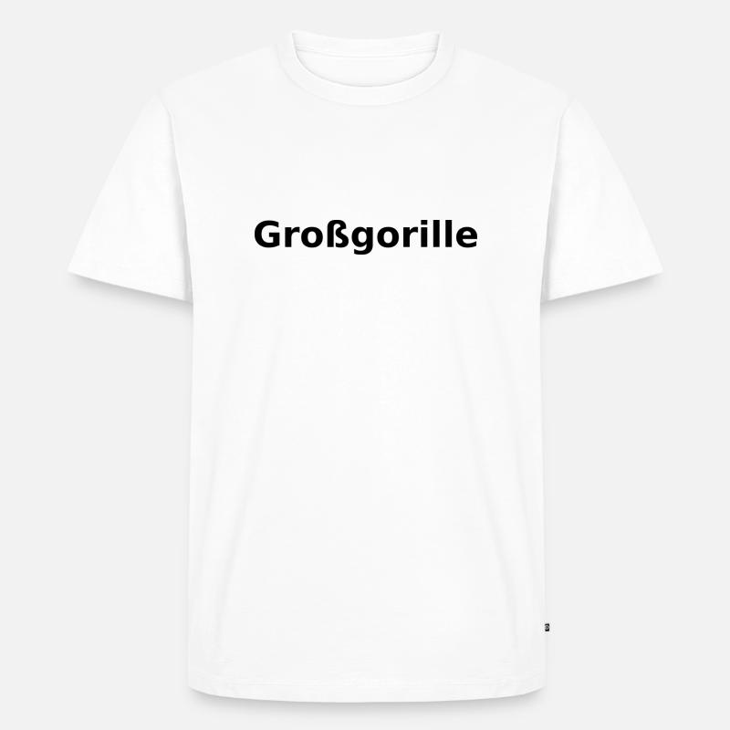 Großgorille - Männer Premium Bio T-Shirt - Weiß