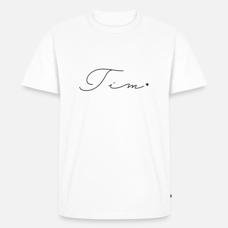 Name Tim - Männer Premium Bio T-Shirt - Weiß