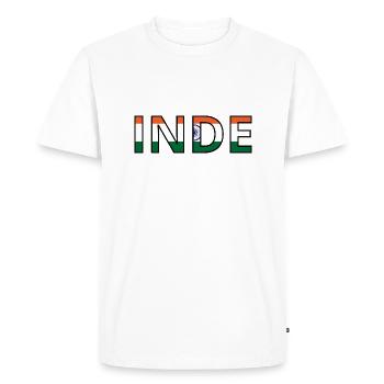 Drapeau Inde - T-shirt Premium bio Homme - blanc - Devant - Nico (187cm)