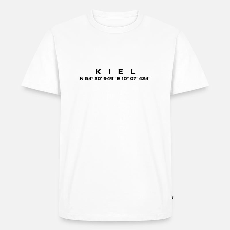 Kiel - Männer Premium Bio T-Shirt - Weiß