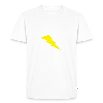 lightning - Men's Premium Organic T-Shirt - white - Front - Nico (187cm)