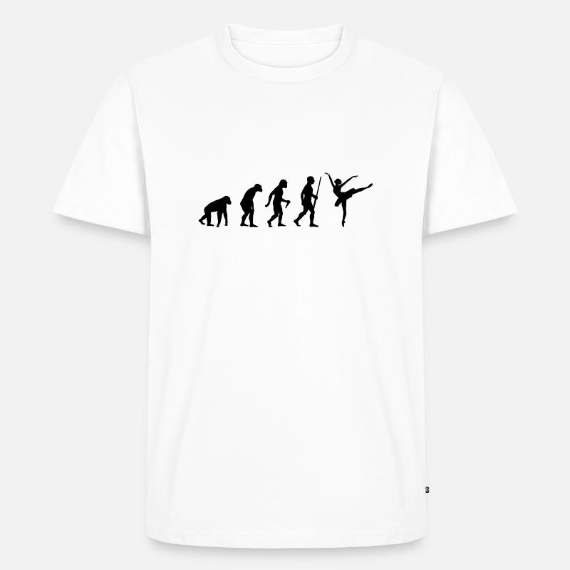 Ballett Evolution - Männer Premium Bio T-Shirt - Weiß