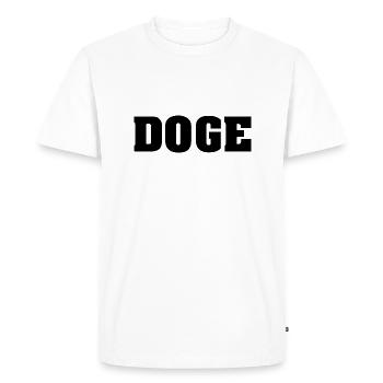 Crypto de pièce de monnaie de doge - T-shirt Premium bio Homme - blanc - Devant - Nico (187cm)