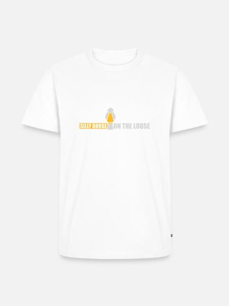 goose on the loose - Men's Premium Organic T-Shirt - white