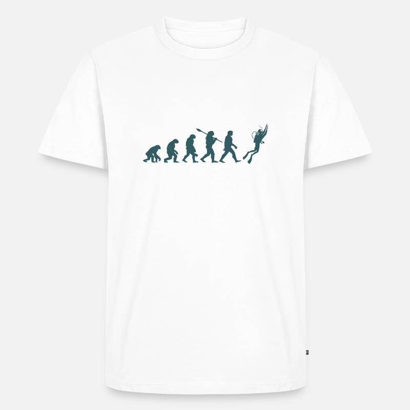 Diving evolution - Men's Premium Organic T-Shirt - white