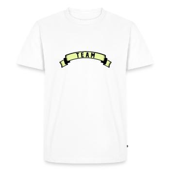 team - Men's Premium Organic T-Shirt - white - Front - Nico (187cm)
