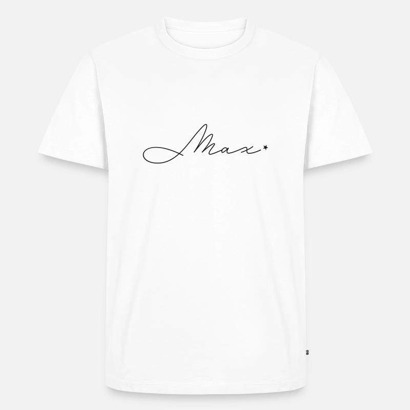 Name Max - Männer Premium Bio T-Shirt - Weiß
