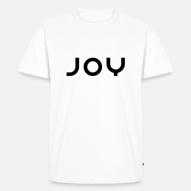 joy - freude - Männer Premium Bio T-Shirt - Weiß