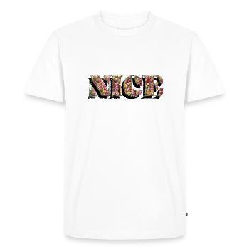 Nice - Men's Premium Organic T-Shirt - white - Front - Nico (187cm)