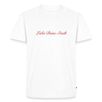 Aimez votre ville rouge - T-shirt Premium bio Homme - blanc - Devant - Nico (187cm)