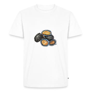 Patelles - fruits de mer - patelle - T-shirt Premium bio Homme - blanc - Devant - Nico (187cm)