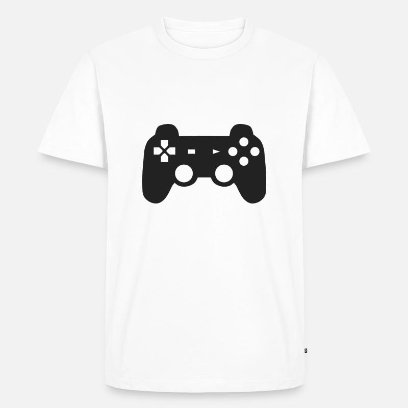 controller - Men's Premium Organic T-Shirt - white