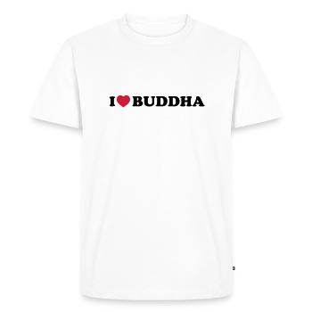 i love Buddha - T-shirt Premium bio Homme - blanc - Devant - Nico (187cm)