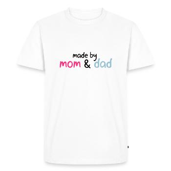 made by mom & dad - Men's Premium Organic T-Shirt - white - Front - Nico (187cm)