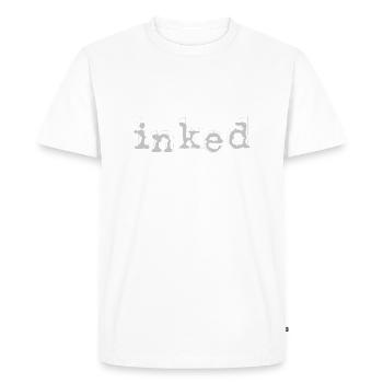 encre - T-shirt Premium bio Homme - blanc - Devant - Nico (187cm)