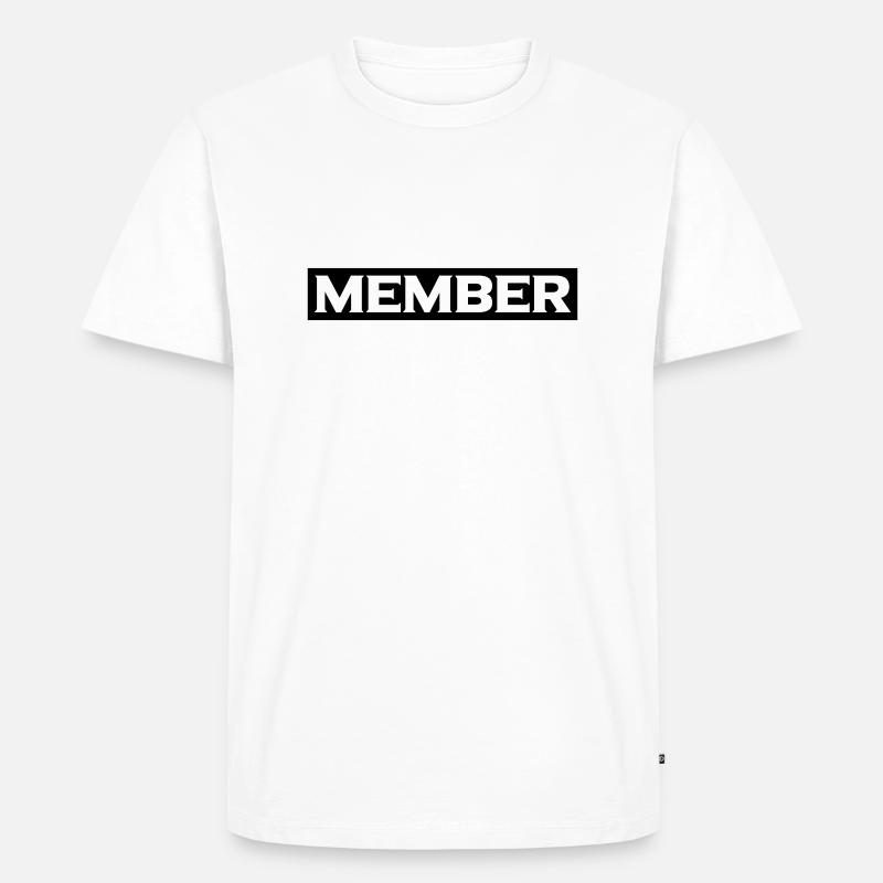 member - Männer Premium Bio T-Shirt - Weiß