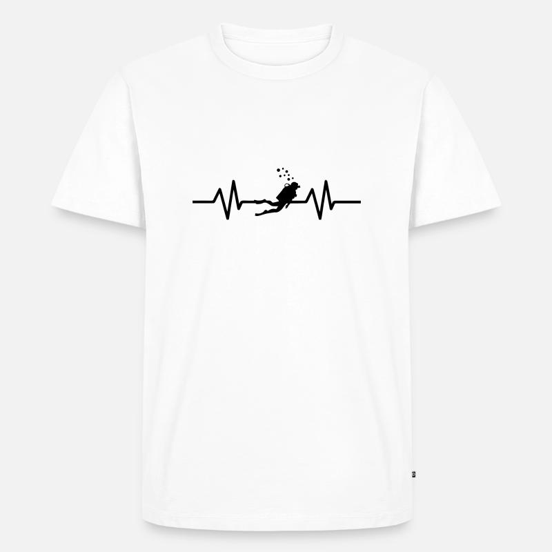 Diving Dive tauchen - Männer Premium Bio T-Shirt - Weiß