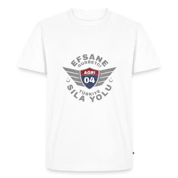 Ağrı - Men's Premium Organic T-Shirt - white - Front - Nico (187cm)