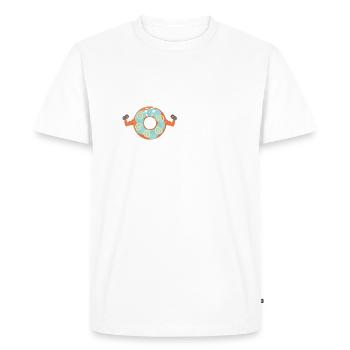 i workout because i love donut - T-shirt Premium bio Homme - blanc - Devant - Nico (187cm)