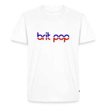 BRIT POP - T-shirt Premium bio Homme - blanc - Devant - Nico (187cm)