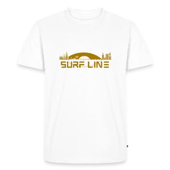 Surfline 3 Yellow version - T-shirt Premium bio Homme - blanc - Devant - Nico (187cm)