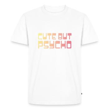 Chemise mignonne mais psycho - T-shirt Premium bio Homme - blanc - Devant - Nico (187cm)
