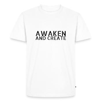 happy gift idea present idea fostering innovation - Men's Premium Organic T-Shirt - white - Front - Nico (187cm)