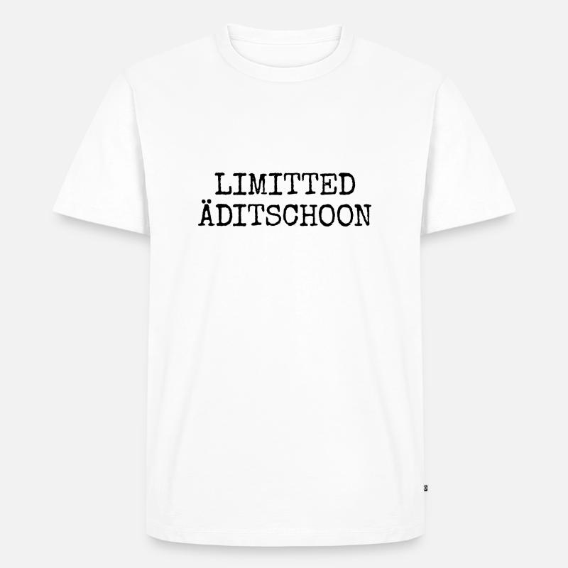 Limitted Äditschoon - Plattdeutsche Edition - Männer Premium Bio T-Shirt - Weiß