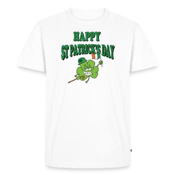 Joyeuse Saint Patrick - T-shirt Premium bio Homme - blanc - Devant - Nico (187cm)