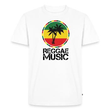 Reggae Music - Men's Premium Organic T-Shirt - white - Front - Nico (187cm)