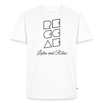 Reggae Listen And Relax - T-shirt Premium bio Homme - blanc - Devant - Nico (187cm)