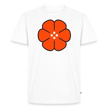 Vecteur fleur - T-shirt Premium bio Homme - blanc - Devant - Nico (187cm)