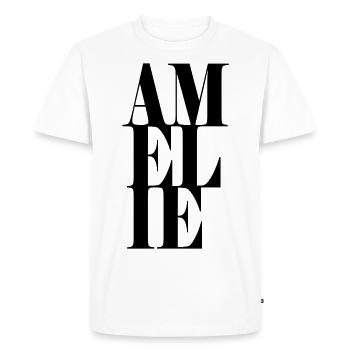 Amelie Name First Name Modern Font Word Art - Men's Premium Organic T-Shirt - white - Front - Nico (187cm)